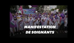 14 juillet: des milliers de manifestants à Paris pour l'hôpital public