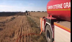 Quinze hectares de champs partent en fumée entre Beauvois et Boussières-en-Cambrésis