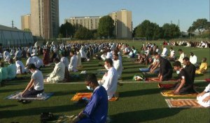A Villemonble près de Paris, les musulmans prient pour fêter l'Aïd al-Adha