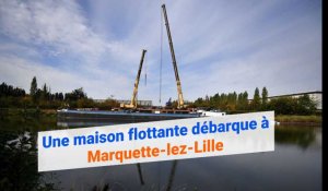 Une maison flottante débarque à Marquette-lez-Lille