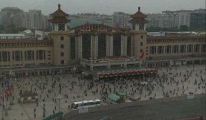 La gare de Pékin très fréquentée à la veille d'une semaine de vacances