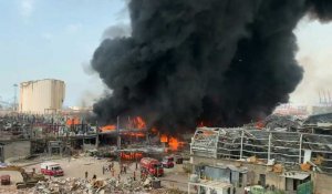 Un gigantesque incendie au port de Beyrouth quelques semaines après l'explosion