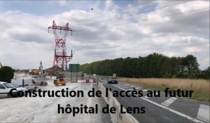 Construction de l'accès au nouvel hôpital de Lens