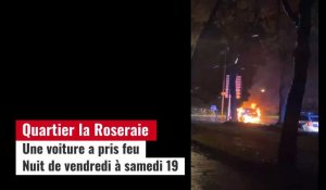 Une voiture a pris feu cette nuit à la Roseraie à Angers