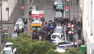 Attaque à Paris: arrivée de Jean Castex, Gérald Darmanin et Anne Hidalgo sur les lieux