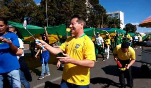 Début de la manifestation des partisans du président Bolsonaro à Brasilia