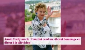 Annie Cordy morte : Dave lui rend un vibrant hommage en direct à la télévision