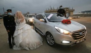 L'amour au temps du coronavirus: un jeune couple se marie à Gaza en plein confinement