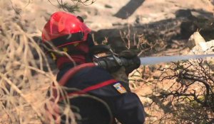 Incendie à Martigues: les pompiers contre le vent