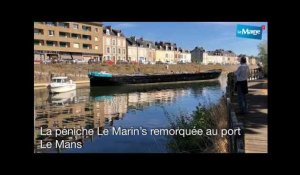 L’arrivée de la péniche Le Marin’s au port du Mans