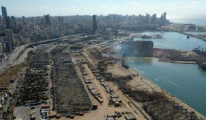 Le port de Beyrouth au lendemain des explosions meurtrières