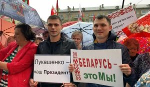 Belarus: "Za Batku", des manifestants pro-Lukashenko se rassemblent à Minsk