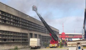 Un incendie s’est déclaré dans un bâtiment industriel sur le site de Capécure à Boulogne