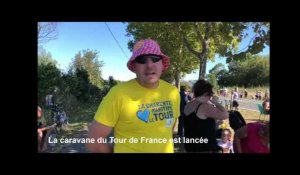 la caravane du tour de France s'est élancée sur les routes de Charente-Maritime