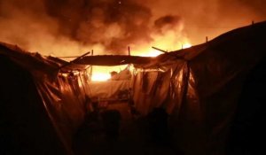 Grèce/île de Lesbos : le camp de migrants de Moria est en feu, opération de sauvetage en cours