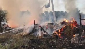 Rieulay : violent incendie d'un hangar agricole
