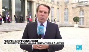 Le président de la République centrafricaine Touadera reçu à l'Élysée
