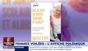 Polémique après la diffusion d'une affiche de la FCPE avec une mère voilée - ZAPPING ACTU DU 24/09/2019