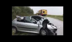 Accident entre une voiture et un engin agricole à Ecuelin