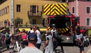 Annecy: gros déploiement de pompiers dans la vieille ville