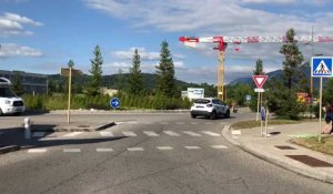 Camion bloqué à l'hôpital d'Annecy