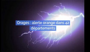 Orages  : alerte orange dans 42 départements, dont le Nord et le Pas-de-Calais