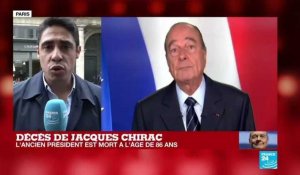 Décès de Jacques Chirac : "Beaucoup d'allers-retours devant le domicile de l'ancien président"