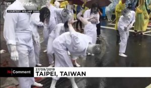 A Taïwan aussi, la population tente d'alerter sur l'urgence climatique