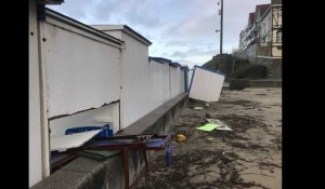 Coup de vent à Wimereux, des dégâts sur les cabines de plage
