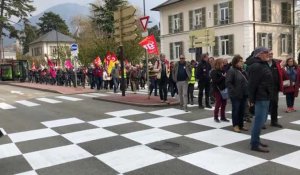 Manifestation des retraités à Annecy