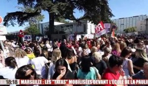 Agression à l'arme blanche à La Pauline à Marseille : les syndicats manifestent devant l'école