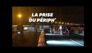 Le périphérique parisien pris d&#39;assaut par les cyclistes pour la Nuit blanche