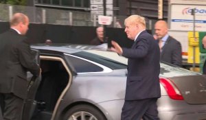 GB: Boris Johnson arrive pour le congrès des conservateurs à Manchester