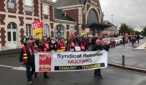Les retraités manifestent à Chauny mardi 8 octobre