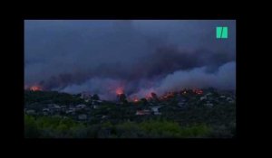 Les images des violents incendies qui ravagent la Grèce