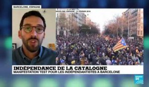 Manifestation test pour les indépendantistes à Barcelone