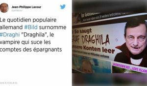 Le tabloïd Bild déguise le président de la BCE en vampire « comte Draghila ».