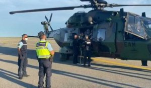 Crues dans le Sud-Est: arrivée à Nice d'habitants évacués par hélicoptère