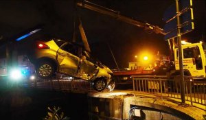 Coulogne: Une voiture percutée tombe dans le canal