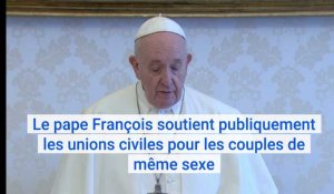 Le pape François soutient publiquement  les unions civiles pour les couples de même sexe