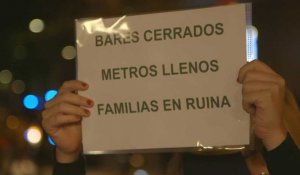 Virus: à Barcelone, les restaurateurs et le monde de la nuit manifestent contre les restrictions