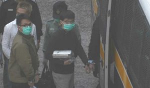 Le militant pro-démocratie de Hong Kong Joshua Wong quitte la prison pour le tribunal
