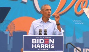 A une semaine de la présidentielle, Obama en campagne pour Biden en Floride
