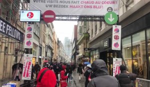 Coronavirus: l'accès à la rue Neuve à Bruxelles est partiellement fermé pour la première fois