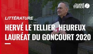 Hervé Le Tellier, heureux de recevoir le Goncourt 2020
