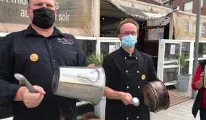 Dunkerque: les restaurateurs et cafetiers font du bruit contre les restrictions liées au Covid