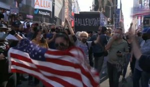 Célébrations de la victoire de Joe Biden sur Times Square à New York