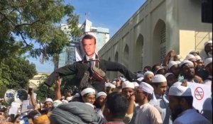 Manifestation anti-Macron au Bangladesh après la prière du vendredi
