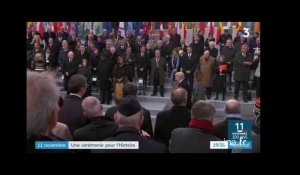 Paris : cérémonie du centenaire de la Première Guerre mondiale à l'Arc de Triomphe