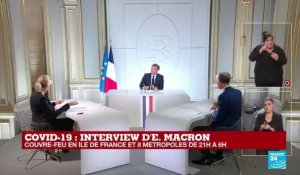 REPLAY - Interview d'Emmanuel Macron - le non-respect du couvre-feu entraînera une amende de 135  euros